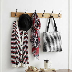 Klassisches schwarzes Houndstooth-Muster Tasche