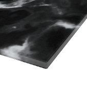 Klassisches Schwarzes Marmor-Muster grau weiß Schneidebrett (Ecke)