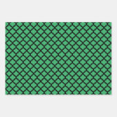 Klassisches schwarzes marokkanisches Quarrefolienm Geschenkpapier Set (Vorderseite 3)