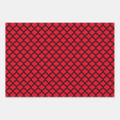 Klassisches schwarzes marokkanisches Quarrefolienm Geschenkpapier Set (Vorderseite 2)