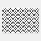 Klassisches schwarzes marokkanisches Quarrefolienm Geschenkpapier Set (Vorderseite)