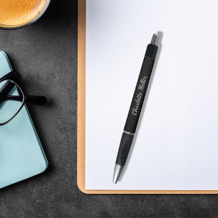 Klassisches schwarzes Namensschrift-Skript Kugelschreiber