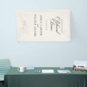Klassisches schwarzes Probedinner-Banner-Schild au Banner (Messeveranstaltung)