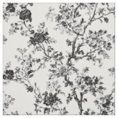 Klassisches schwarzes Rosen-Toile-Muster Stoff (Muster)