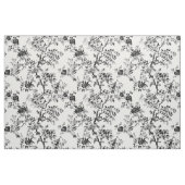 Klassisches schwarzes Rosen-Toile-Muster Stoff (Fat Quarter (45,7 x 55,9 cm))