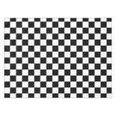 Klassisches schwarzes Schachbrett Tischdecke (Vorderseite (Horizontal))