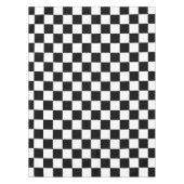 Klassisches schwarzes Schachbrett Tischdecke (Vorderseite)