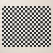 Klassisches schwarzes Schachbrettmuster Sherpadecke (Vorderseite (Horizontal))