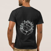 Klassisches schwarzes T-Shirt (Rückseite)