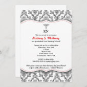 Klassisches schwarzes und rotes einladung (Vorne/Hinten)