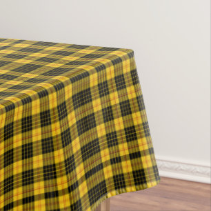Klassisches Schwarzgelb Kariert Tischdecke