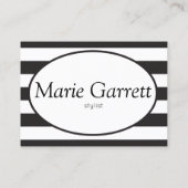 Klassisches Schwarzstreifengeschäft Terminkarte (Rückseite)