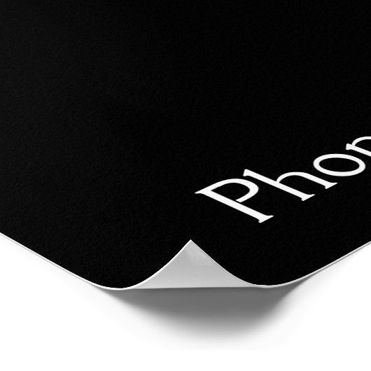 Klassisches Schwarzthermometer Poster (Ecke)