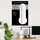 Klassisches Schwarzthermometer Poster (Heimbüro)