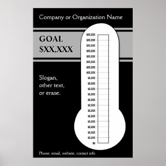 Klassisches Schwarzthermometer Poster