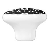 Klassisches Schwarzweiß-Design Keramikknauf (Seitenansicht)