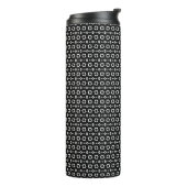 Klassisches Schwarzweiß-Design Thermosbecher (Nach links gedreht)