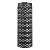Klassisches Schwarzweiß-Design Thermosbecher (Rückseite)