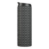 Klassisches Schwarzweiß-Design Thermosbecher (Nach rechts gedreht)