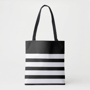 Klassisches Schwarzweiss-gestreiftes Tasche