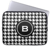 Klassisches Schwarzweiss-Hahnentrittmuster mit Laptopschutzhülle (Vorderseite)