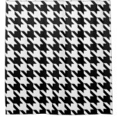 Klassisches Schwarzweiss-Hahnentrittmuster-Muster Duschvorhang (Vorderseite)