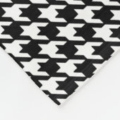 Klassisches Schwarzweiss-Hahnentrittmuster-Muster Fleecedecke (Ecke)