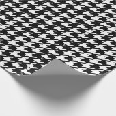 Klassisches Schwarzweiss-Hahnentrittmuster-Muster Geschenkpapier (Ecke)