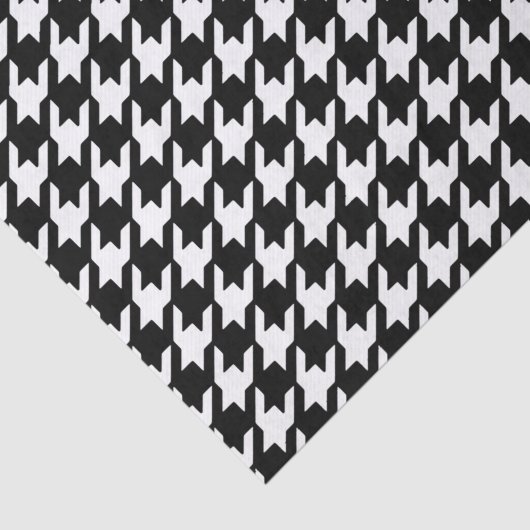 Klassisches Schwarzweiss-Hahnentrittmuster-Muster Seidenpapier (Ausschnitt)