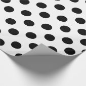 Klassisches Schwarzweiss-Tupfen-Packpapier Geschenkpapier (Ecke)