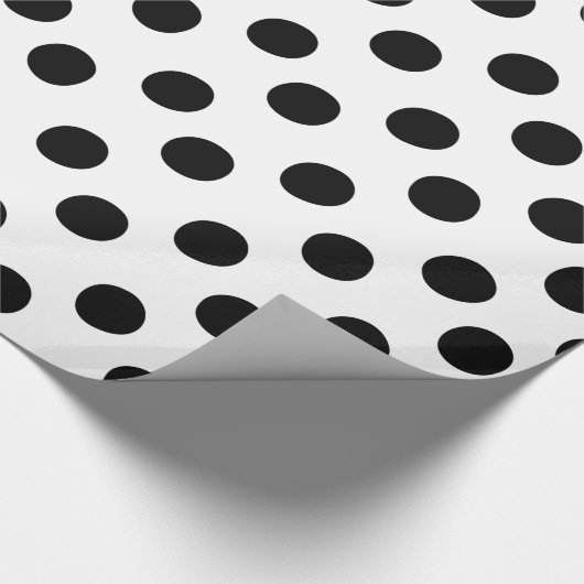 Klassisches Schwarzweiss-Tupfen-Packpapier Geschenkpapier (Ecke)