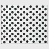 Klassisches Schwarzweiss-Tupfen-Packpapier Geschenkpapier (Flach)