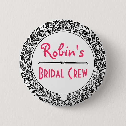 Klassisches Schwarzweiss-Vintages Button (Vorderseite)