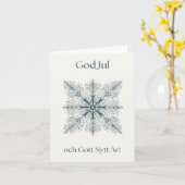 Klassisches schwedisches Weihnachtsfest Karte (Gelbe Blume)