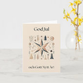 Klassisches schwedisches Weihnachtsfest Karte (Gelbe Blume)