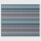 Klassisches schwedisches Weihnachtspullover-Muster Geschenkpapier (Flach)