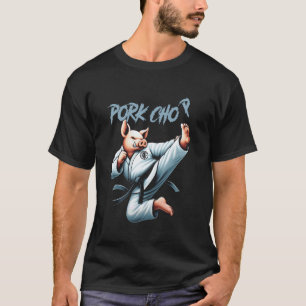 Klassisches Schwein Karate Schweinekotelett Lustig T-Shirt