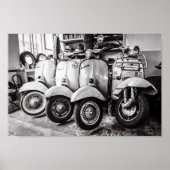 Klassisches Scooter-Poster | Paris Frankreich Poster (Vorne)