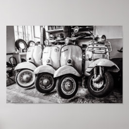 Klassisches Scooter-Poster | Paris Frankreich Poster