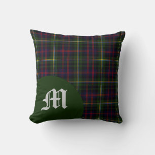 Klassisches Scottish-Malcolm-Clantartan-Monogramm Kissen