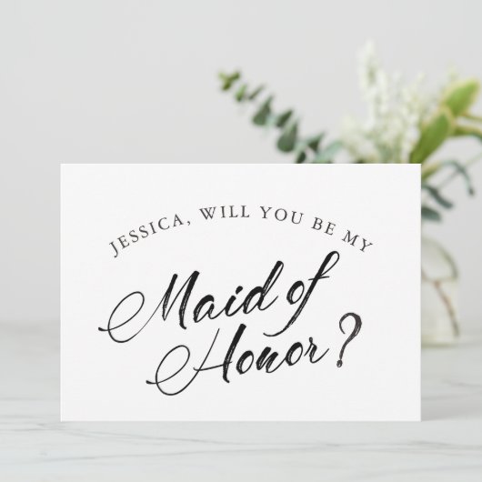 Klassisches Script-Chic Mix & Match-Brautparty Einladung (Stehend Vorderseite)