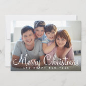 Klassisches Script Frohe Weihnachten 7 Foto Collag (Vorderseite)