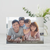 Klassisches Script Frohe Weihnachten 7 Foto Collag (Stehend Vorderseite)