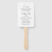 Klassisches Script-Hochzeitsprogramm Fächer (Rückseite)