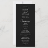Klassisches Script Minimalistisch Black Wedding Pr (Vorderseite)