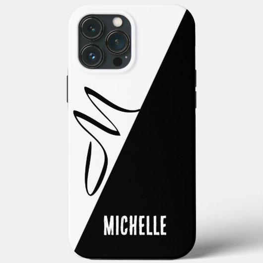 Klassisches Script Mit Monogramm Case-Mate iPhone Hülle (Rückseite)