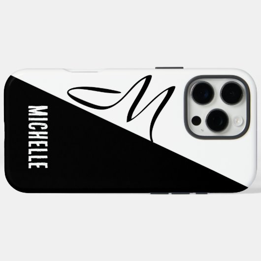 Klassisches Script Mit Monogramm Case-Mate iPhone Hülle (Rückseite (Horizontal))