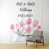 Klassisches Script Mr. & Mrs. Wedding Backdrop Ban Wandteppich (Beispiel)