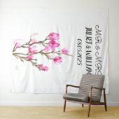 Klassisches Script Mr. & Mrs. Wedding Backdrop Ban Wandteppich (Beispiel (Horizontal))