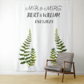 Klassisches Script Mr. & Mrs. Wedding Backdrop Ban Wandteppich (Beispiel)